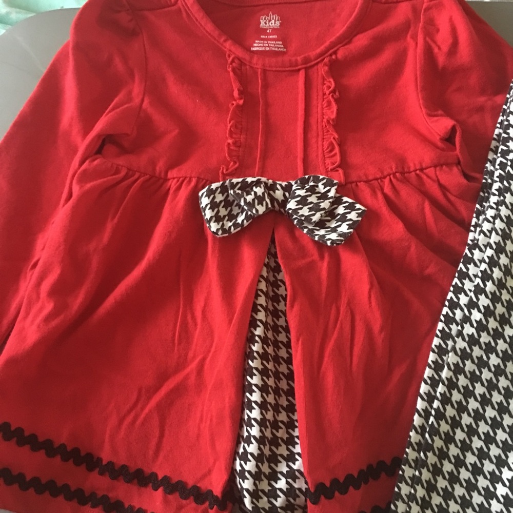 Girls houndstooth 2 piece outfit